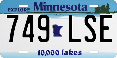 MN license plate 749LSE