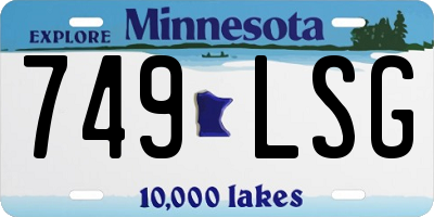 MN license plate 749LSG