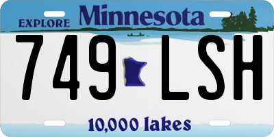 MN license plate 749LSH