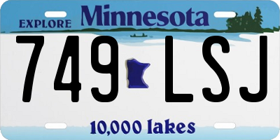 MN license plate 749LSJ