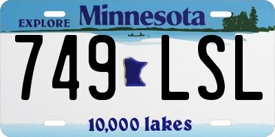 MN license plate 749LSL