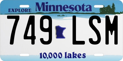 MN license plate 749LSM