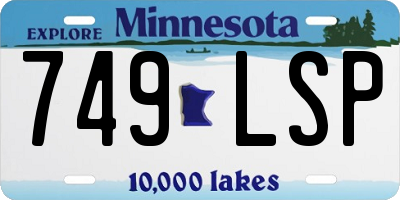 MN license plate 749LSP