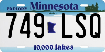 MN license plate 749LSQ