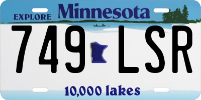 MN license plate 749LSR