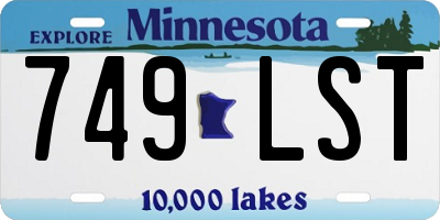 MN license plate 749LST