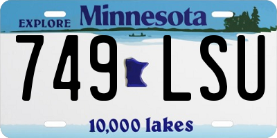 MN license plate 749LSU