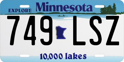 MN license plate 749LSZ