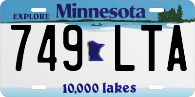 MN license plate 749LTA