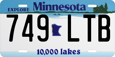 MN license plate 749LTB