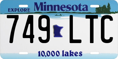 MN license plate 749LTC
