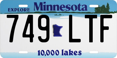 MN license plate 749LTF