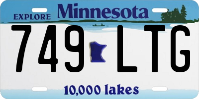 MN license plate 749LTG