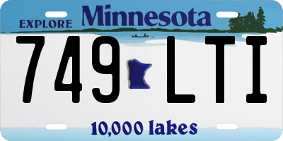 MN license plate 749LTI
