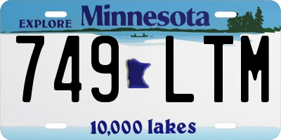 MN license plate 749LTM