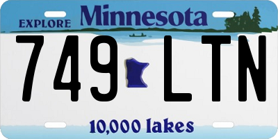 MN license plate 749LTN