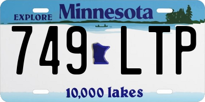 MN license plate 749LTP