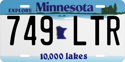 MN license plate 749LTR