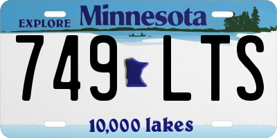 MN license plate 749LTS