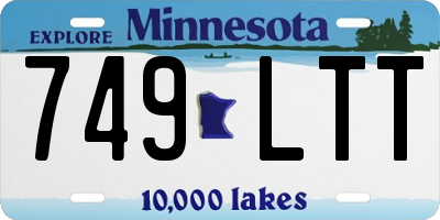MN license plate 749LTT