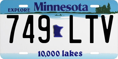 MN license plate 749LTV
