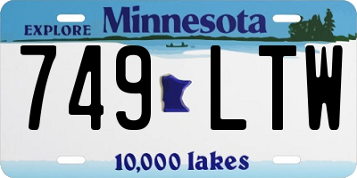 MN license plate 749LTW