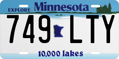 MN license plate 749LTY