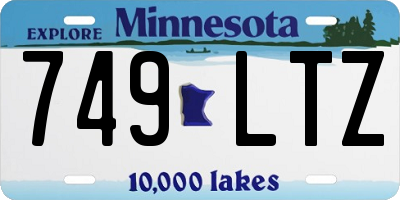 MN license plate 749LTZ