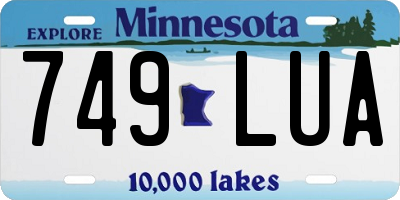 MN license plate 749LUA