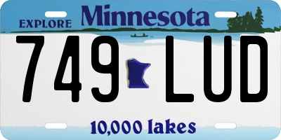 MN license plate 749LUD