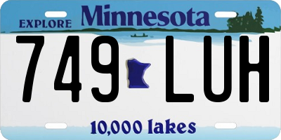 MN license plate 749LUH