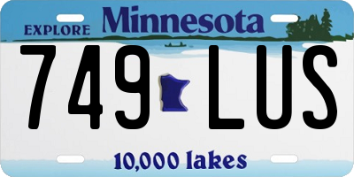 MN license plate 749LUS