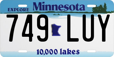 MN license plate 749LUY