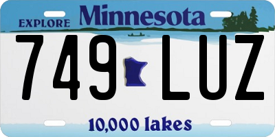MN license plate 749LUZ