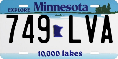 MN license plate 749LVA