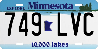 MN license plate 749LVC