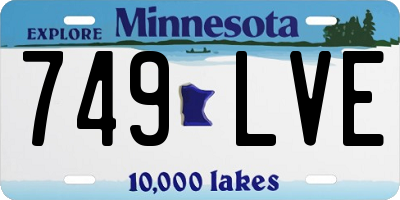 MN license plate 749LVE
