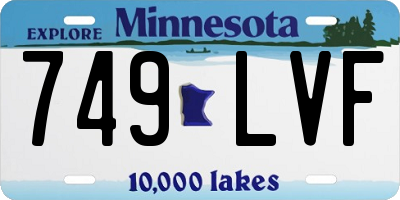MN license plate 749LVF