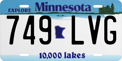 MN license plate 749LVG