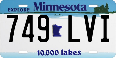 MN license plate 749LVI