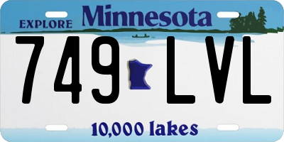 MN license plate 749LVL
