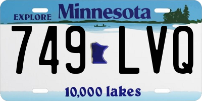 MN license plate 749LVQ