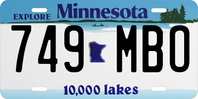 MN license plate 749MBO