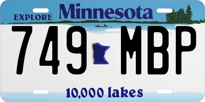 MN license plate 749MBP