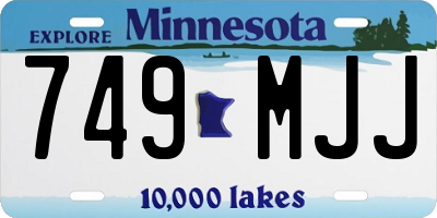 MN license plate 749MJJ