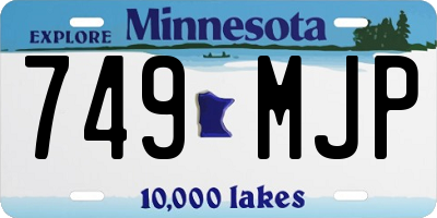 MN license plate 749MJP
