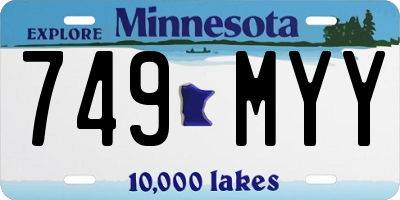 MN license plate 749MYY