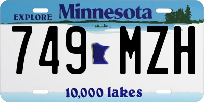 MN license plate 749MZH