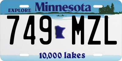 MN license plate 749MZL