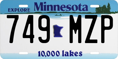 MN license plate 749MZP